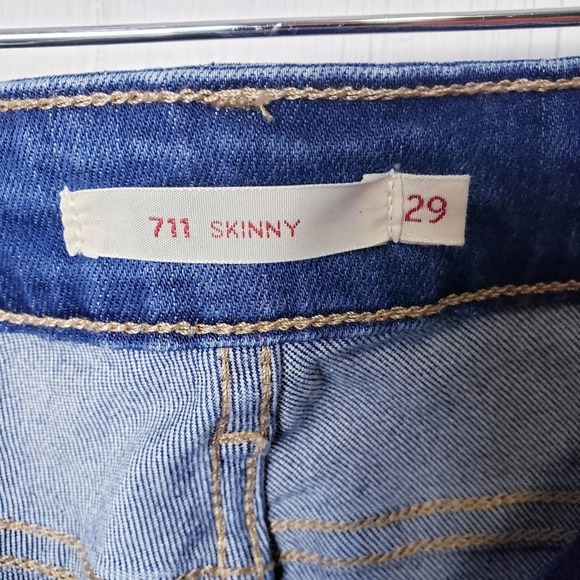 Levi's 711 Suze 29 Skinny Big E Premium Denim Stretchy Skinny Leg Jeans - Picture 6 of 6